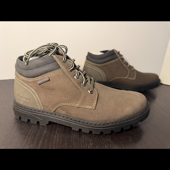 NWOB Rockport Weather Or Not Plain Toe Waterproof Nubuck Boots Breen Mens 7.5W main image 15
